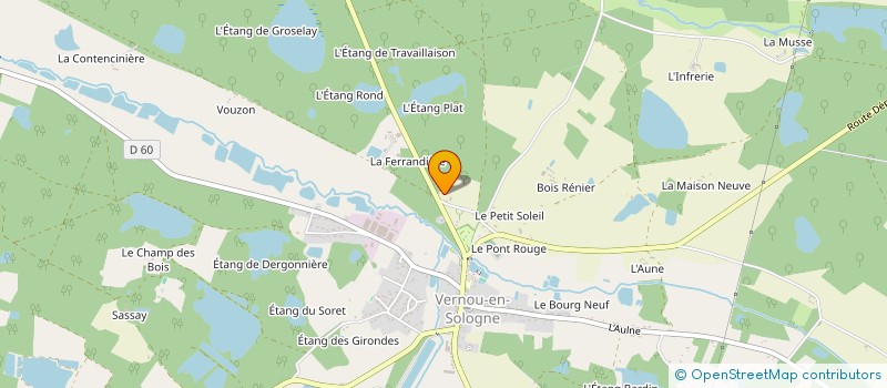 localisation de l'entreprise ECURIE COEUR DE SOLOGNE EVENEMENTS  VERNOU-EN-SOLOGNE