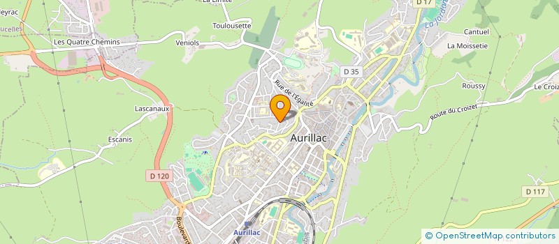 localisation de l'entreprise ECURIE COUDERC à AURILLAC