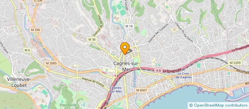localisation de l'entreprise ECURIE DAVID CINIER à CAGNES SUR MER