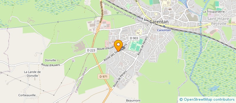 localisation de l'entreprise ECURIE DAVID THOMAIN à CARENTAN-LES-MARAIS