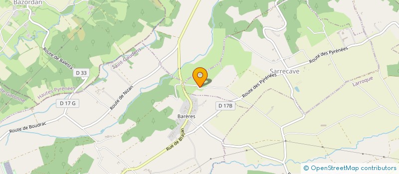 localisation de l'entreprise ECURIE DE BAN  SARRECAVE