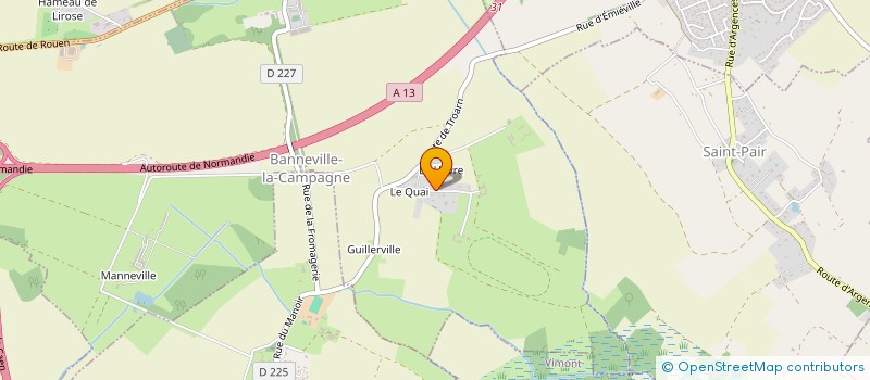 localisation de l'entreprise ECURIE DE GUILLERVILLE  BANNEVILLE-LA-CAMPAGNE