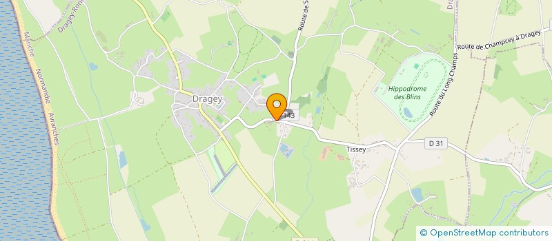 localisation de l'entreprise ECURIE DE LA BAIE  DRAGEY-RONTHON