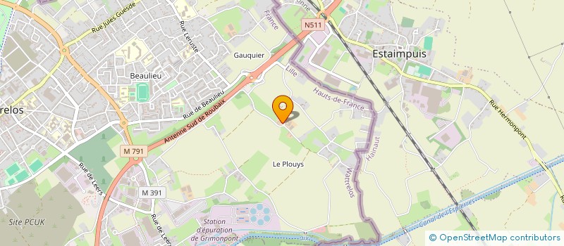 localisation de l'entreprise ECURIE DE LA MARTELOTTE  WATTRELOS