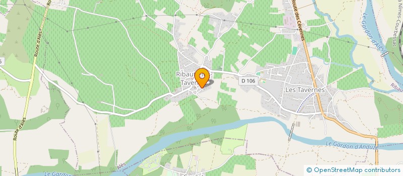 localisation de l'entreprise ECURIE DE RIBAUTE  RIBAUTE-LES-TAVERNES