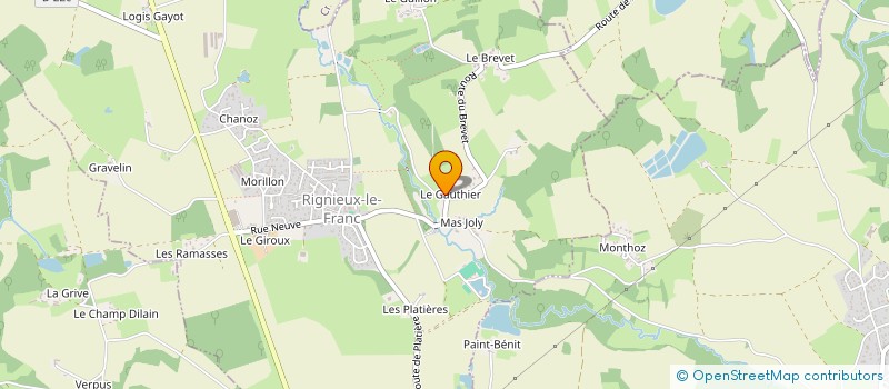 localisation de l'entreprise ECURIE DE RIGNIEUX LE FRANC  RIGNIEUX-LE-FRANC