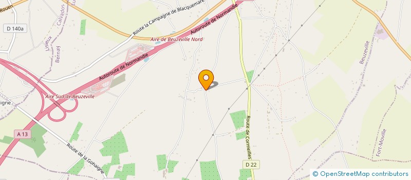 localisation de l'entreprise ECURIE DENISE  BEUZEVILLE