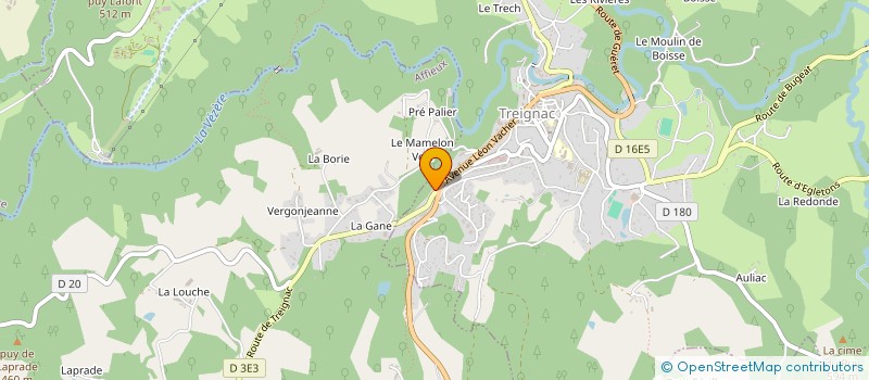 localisation de l'entreprise ECURIE DES MONEDIERES à TREIGNAC