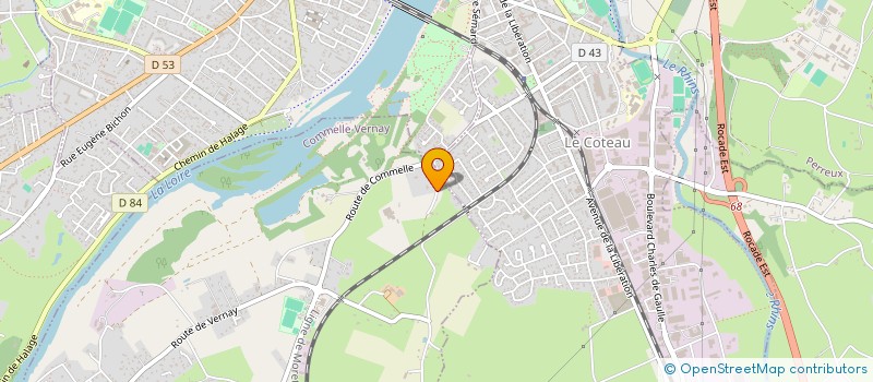 localisation de l'entreprise ECURIE DES POILUS  COMMELLE-VERNAY