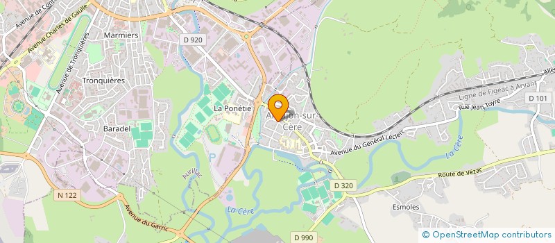 localisation de l'entreprise ECURIE DES VOLCANS à ARPAJON-SUR-CERE