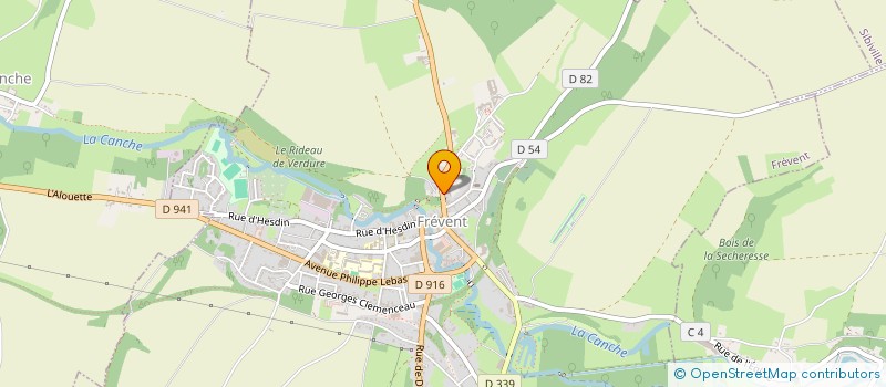 localisation de l'entreprise ECURIE DU COJEUL  FREVENT