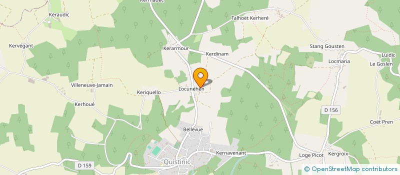 localisation de l'entreprise ECURIE DU LEZO à QUISTINIC