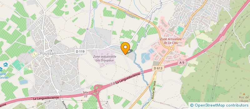 localisation de l'entreprise ECURIE EULALIE ROSE  POUSSAN