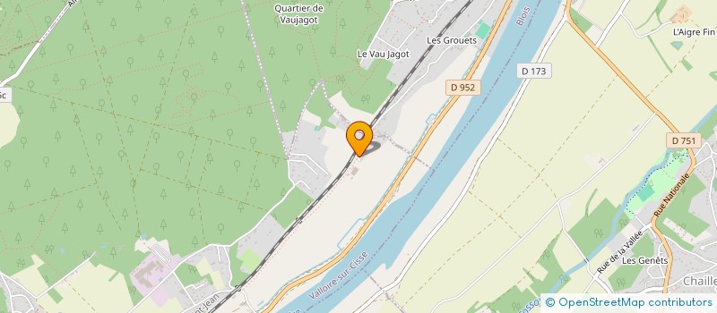 localisation de l'entreprise ECURIE EVIDENCE  VALLOIRE-SUR-CISSE