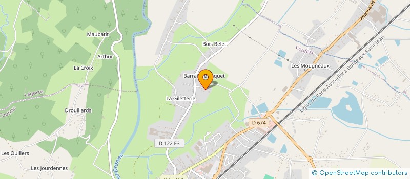 localisation de l'entreprise ECURIE FLAMME à COUTRAS