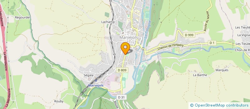 localisation de l'entreprise ECURIE GEVAUDAN  MARVEJOLS