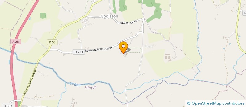 localisation de l'entreprise ECURIE HARAS DE LA COQUENNE à GODISSON