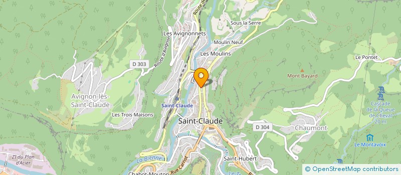 localisation de l'entreprise ECURIE HAUT JURA  SAINT-CLAUDE