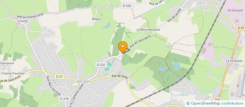 localisation de l'entreprise ECURIE JEAN-MICHEL GAUDIN  VENDAT