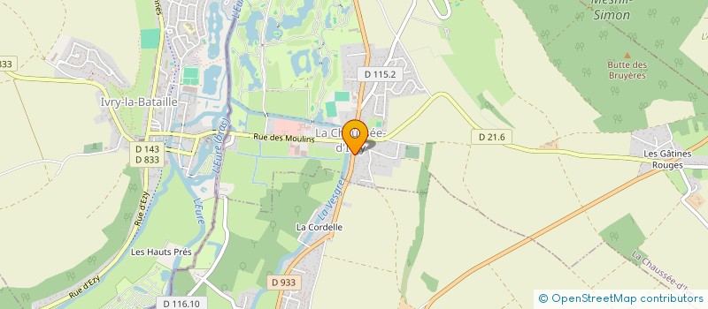localisation de l'entreprise ECURIE JUSTE COEUR à LA CHAUSSEE-D'IVRY