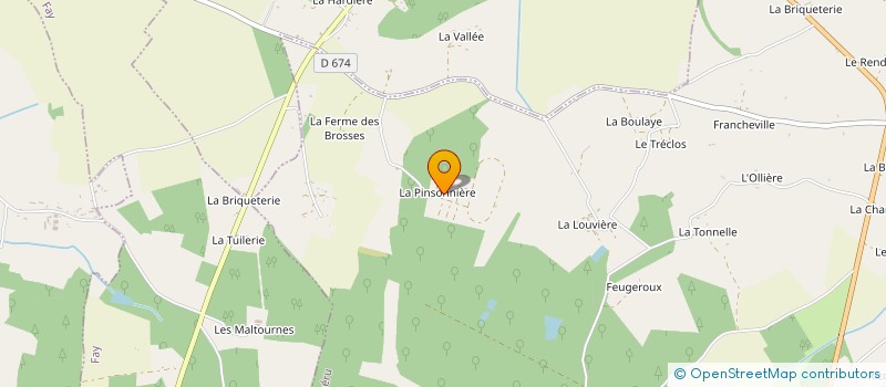 localisation de l'entreprise ECURIE LA PINSONNIERE  LE BOURGNEUF-LA-FORET