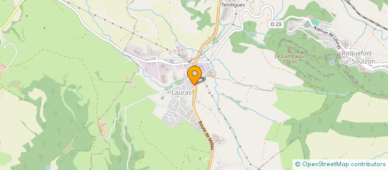 localisation de l'entreprise ECURIE LARZAC COMBALOU (ELC)  ROQUEFORT-SUR-SOULZON