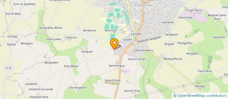 localisation de l'entreprise ECURIE LE FLOC'H  PLABENNEC