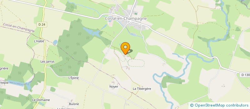 localisation de l'entreprise ECURIE LEDUC EXPLOITATION AGRICOLE A RESPONSABILITE LIMITEE  COSSE-EN-CHAMPAGNE