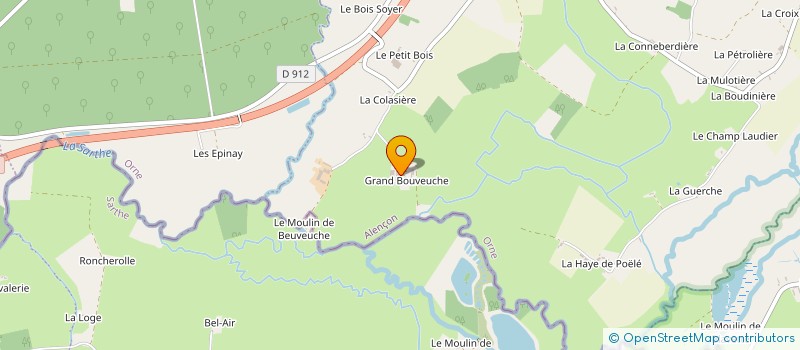 localisation de l'entreprise ECURIE LPB à SAINT-LEGER-SUR-SARTHE