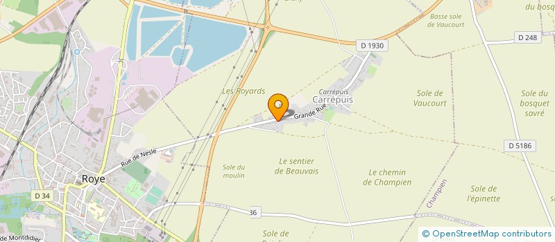 localisation de l'entreprise ECURIE M. BLANQUET  BEAULIEU-LES-FONTAINES