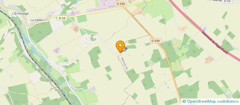 localisation de l'entreprise ECURIE MARCHESSEAU ET FILS  SAINT PATERNE RACAN