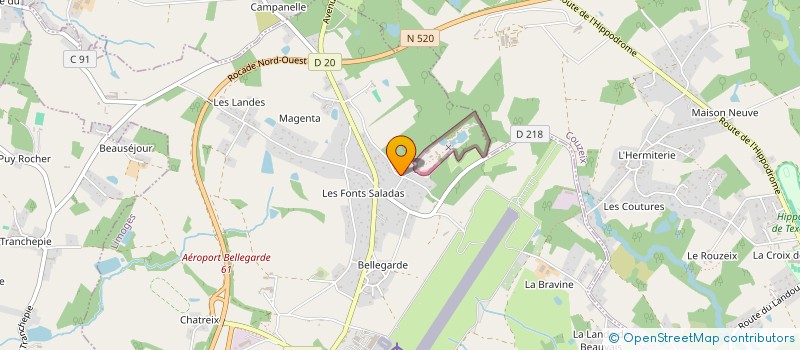 localisation de l'entreprise ECURIE MAUVE HISTORIQUE à LIMOGES