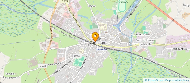 localisation de l'entreprise ECURIE NATHALIE LELIEVRE à CARENTAN-LES-MARAIS