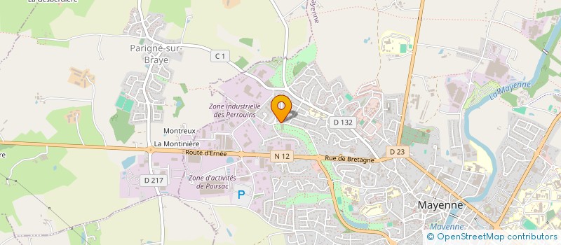 localisation de l'entreprise ECURIE OCEAN MAYENNE  MAYENNE