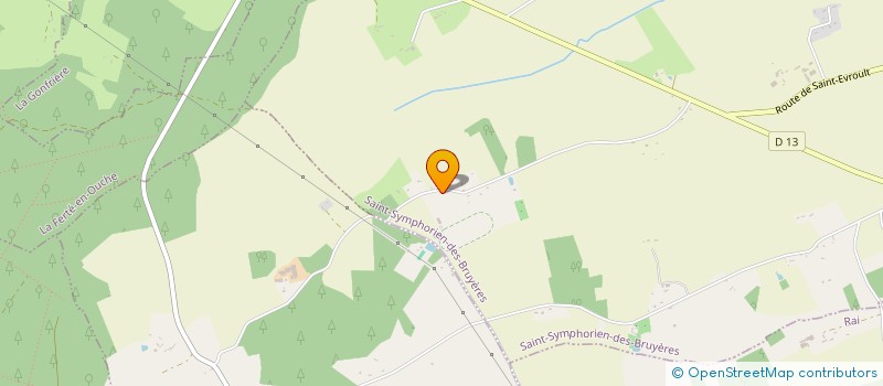 localisation de l'entreprise ECURIE PELOSKI à ST SYMPHORIEN DES BRUYERES