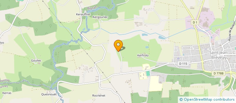 localisation de l'entreprise ECURIE ROC HENED  SAINT-JEAN-BREVELAY