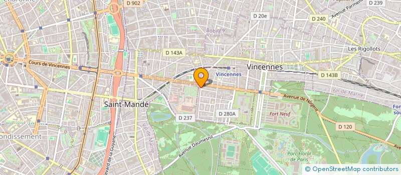 localisation de l'entreprise ECURIE SWELL  VINCENNES