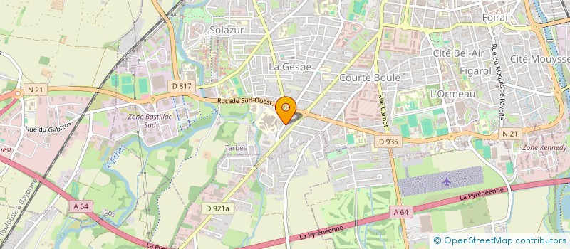 localisation de l'entreprise ECURIE TAGADA SARL  TARBES