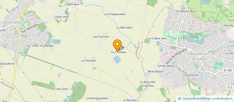 localisation de l'entreprise ECURIE VAL DEUX COEURS  LA GENETOUZE