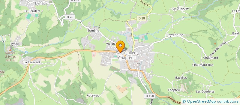 localisation de l'entreprise ECURIE VELLAVE à SAINT-JULIEN-CHAPTEUIL