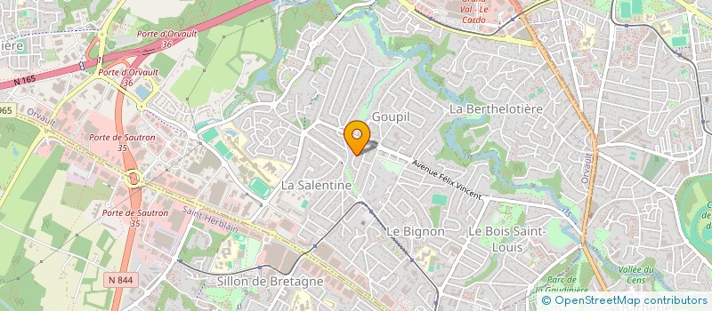 localisation de l'entreprise ECURIE VENT D'OUEST à ORVAULT