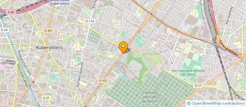 localisation de l'entreprise ECURIE ZINGARO TROT  AUBERVILLIERS