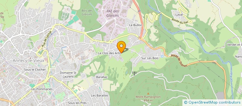 localisation de l'entreprise ECURIES DU RAMPIGNON à ANNECY