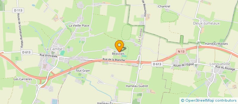 localisation de l'entreprise ECURIES JOLLY  LA CAMBE