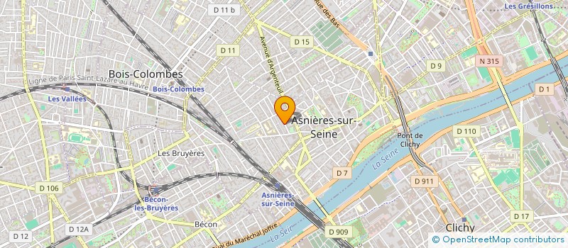 localisation de l'entreprise ECV HOLDING  ASNIERES-SUR-SEINE