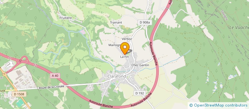 localisation de l'entreprise ECYTYE  CLARAFOND-ARCINE