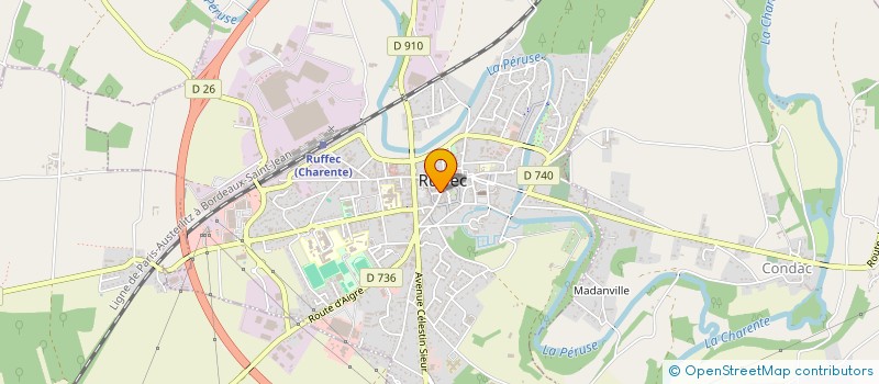 localisation de l'entreprise ED ASSOCIATION  RUFFEC