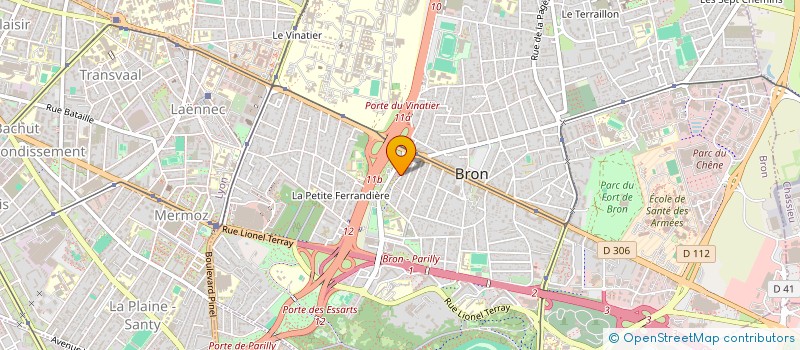 localisation de l'entreprise ED' CROC à BRON