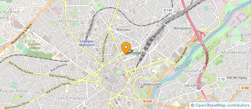 localisation de l'entreprise ED GESTION à LIMOGES
