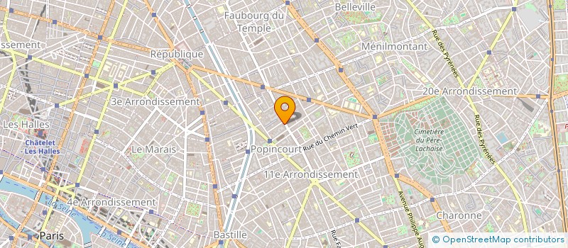 localisation de l'entreprise ED LE MARAICHER PARMENTIER à PARIS